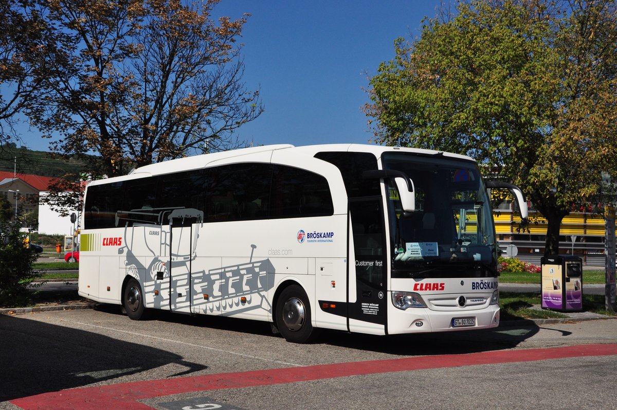 Mercedes Travego von Heinrich Br�skamp Reisen aus der BRD in Krems gesehen.