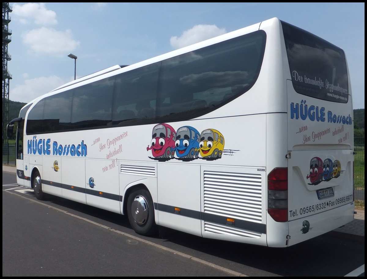 Mercedes Travego von H�gle Rossach aus Deutschland vor dem Kalibergwerk in Merkers.