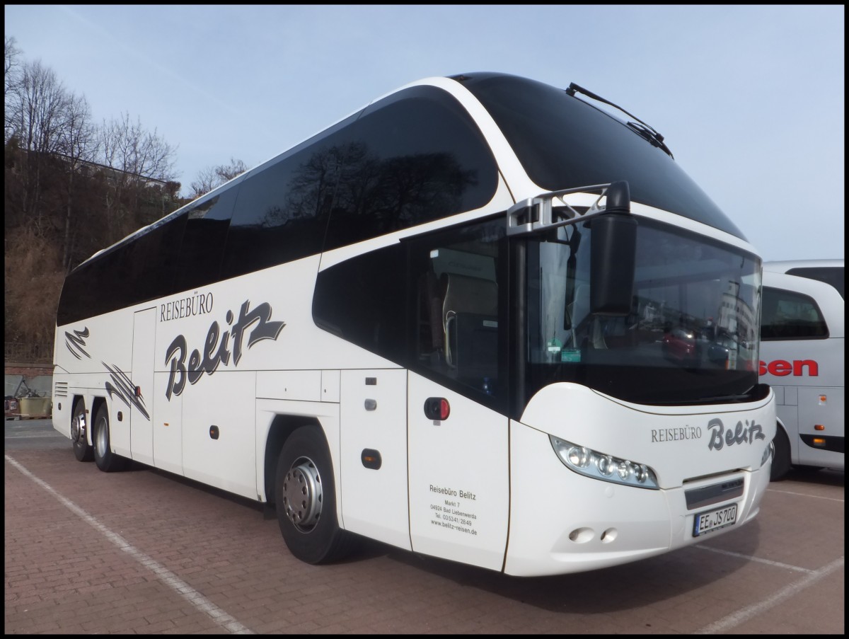 Neoplan Cityliner von Reiseb�ro Belitz aus Deutschland im Stadthafen Sassnitz.