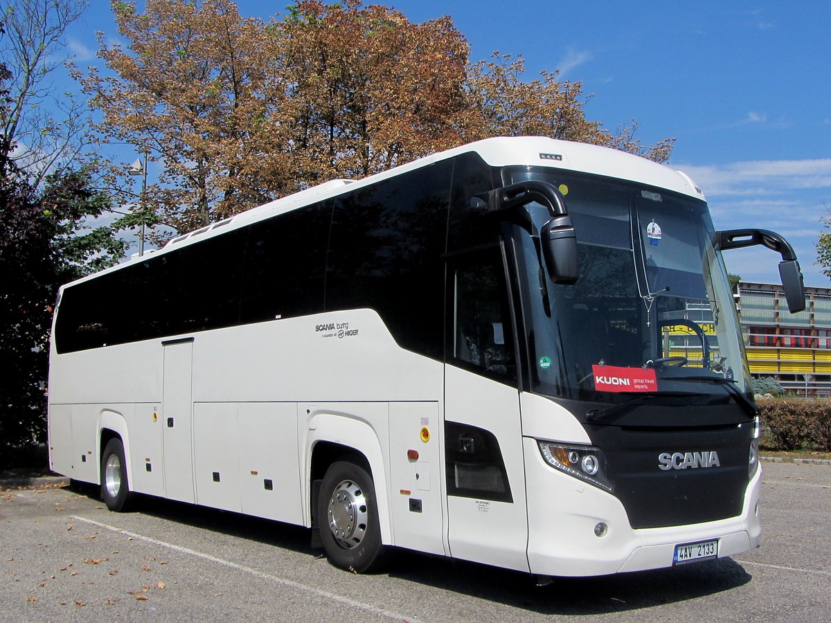 Scania Tourig-Higer aus der CZ in Krems gesehen. 