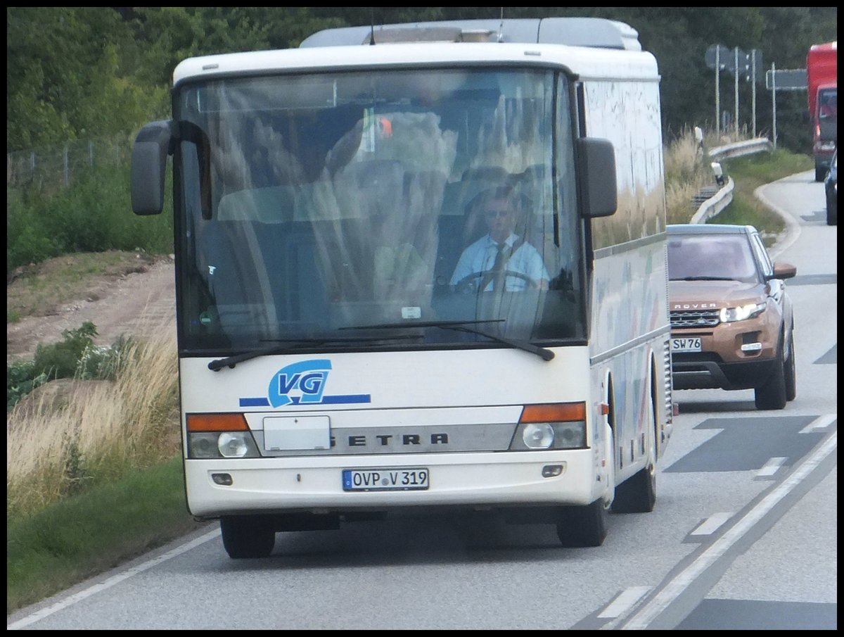 Setra 315 UL der Anklamer Verkehrsgesellschaft bei Samtens.