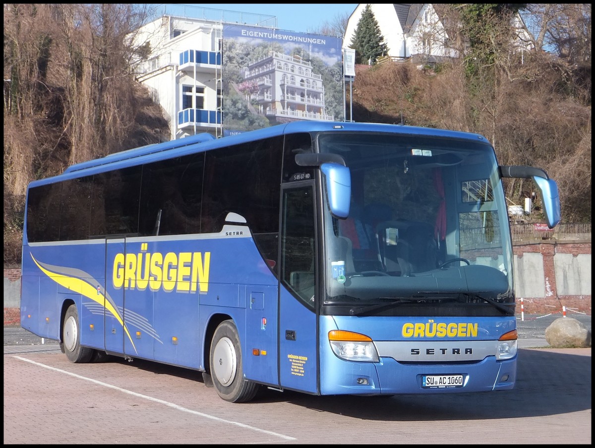 Setra 415 GT-HD von Gr�sgen aus Deutschland im Stadthafen Sassnitz.