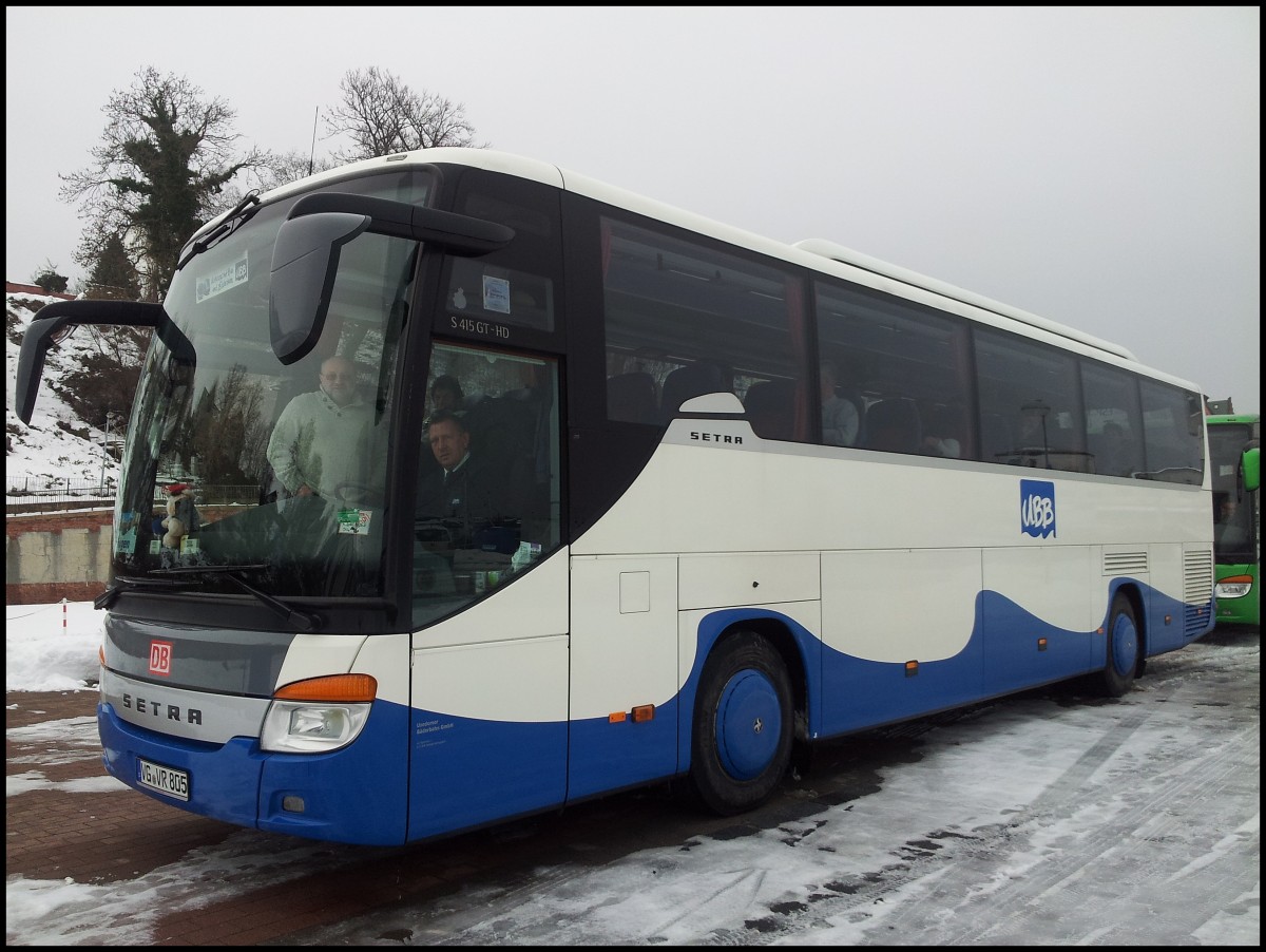 Setra 415 GT-HD von der Usedomer B�derbahn im Stadthafen Sassnitz.
