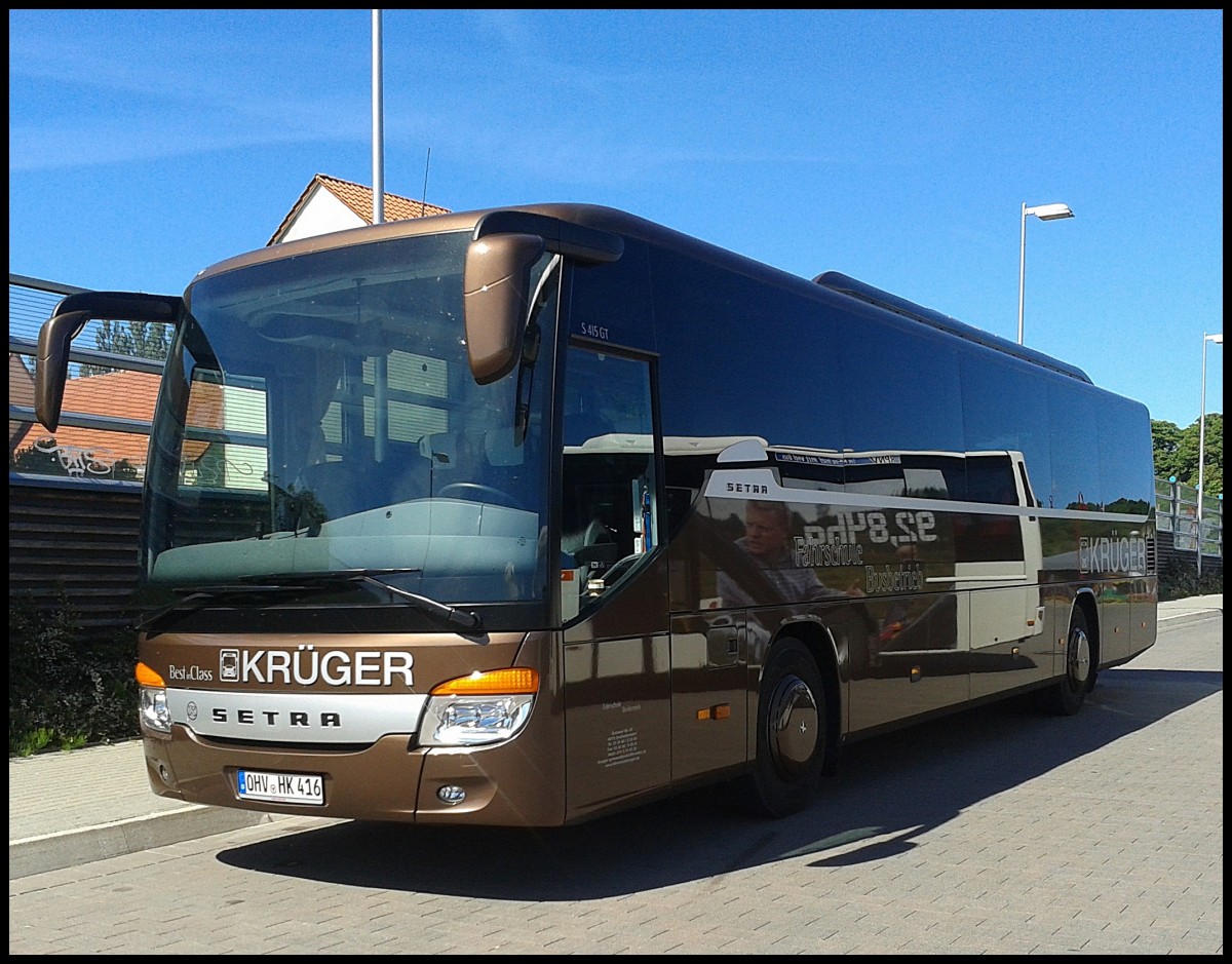 Setra 415 GT von Kr�ger aus Deutschland in Bergen.