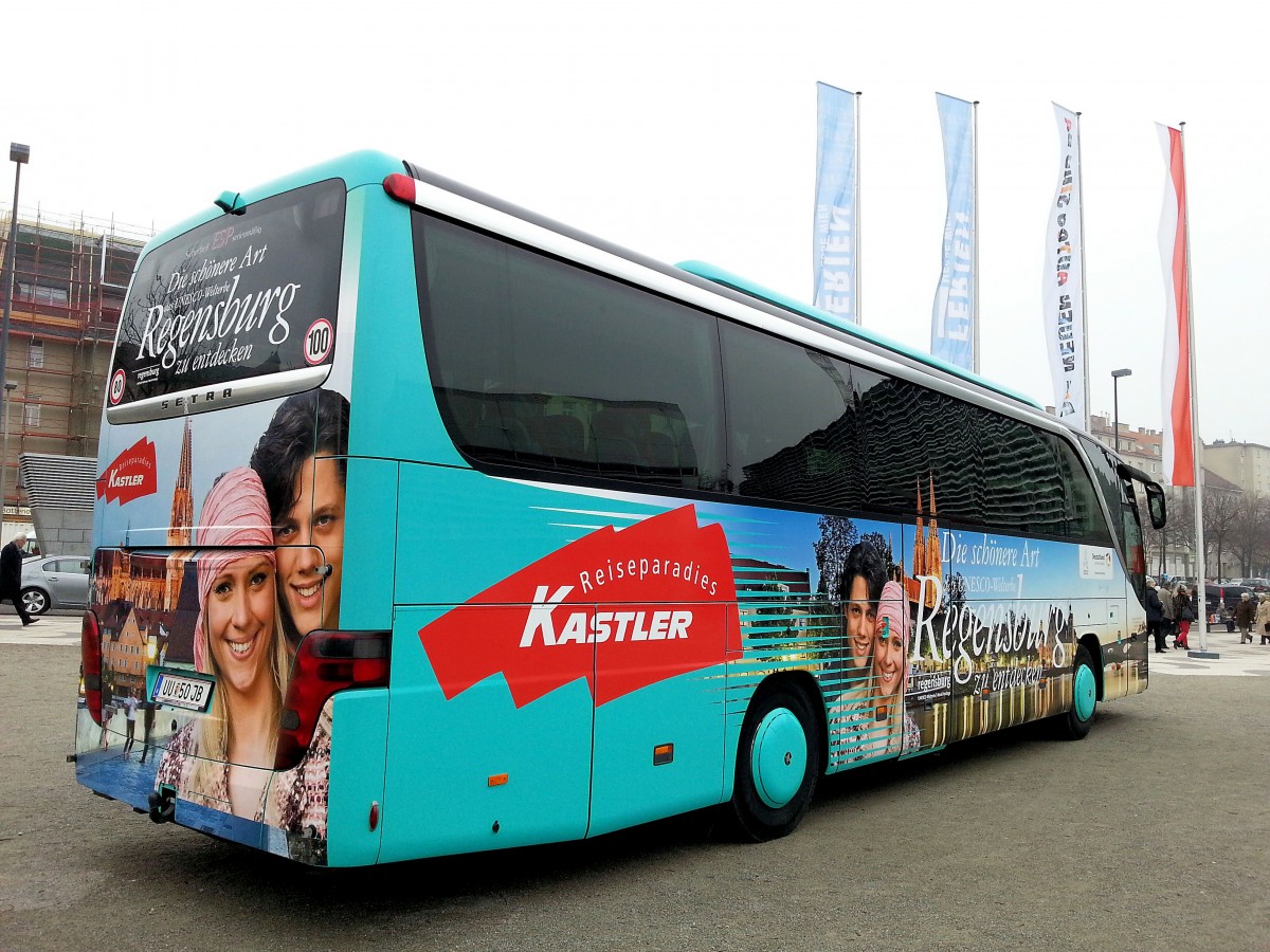 SETRA 415 HD von KASTLER Busreisen / �sterreich am 16.1.2014 in Wien gesehen.