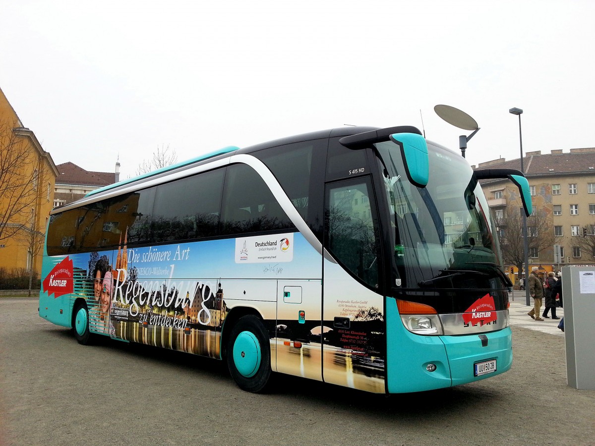 SETRA 415 HD von KASTLER Busreisen / �sterreich am 16.1.2014 in Wien gesehen.