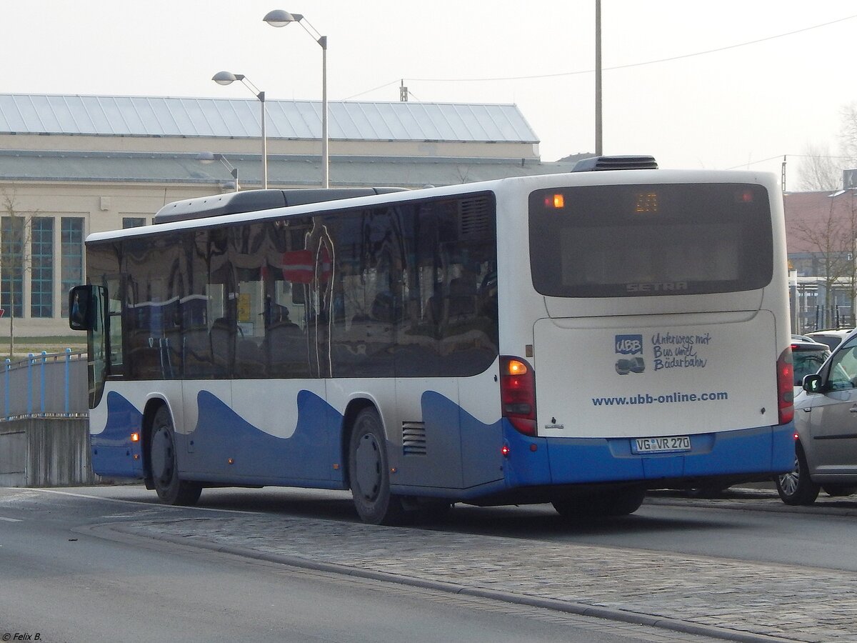 Setra 415 NF von der Usedomer Bäderbahn in Greifswald. 