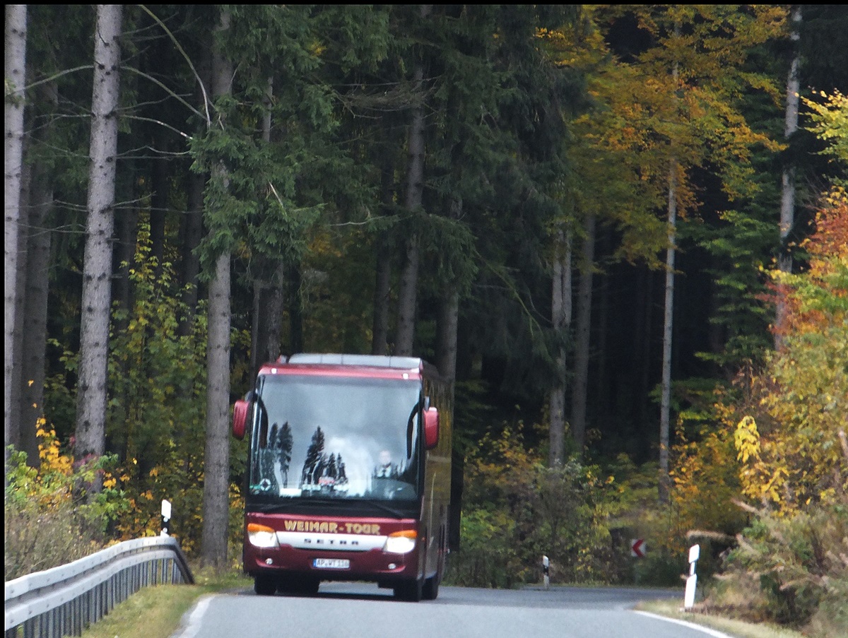 Setra 416 GT-HD von Weimar-Tour aus Deutschland in der N�he von St�tzerbach.