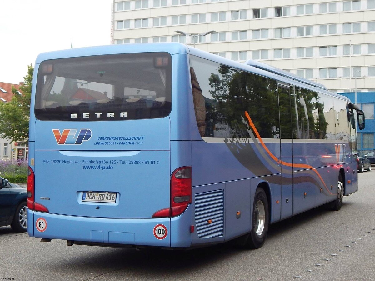 Setra 416 GT der Verkehrsgesellschaft Ludwigslust-Parchim mbH in Schwerin.