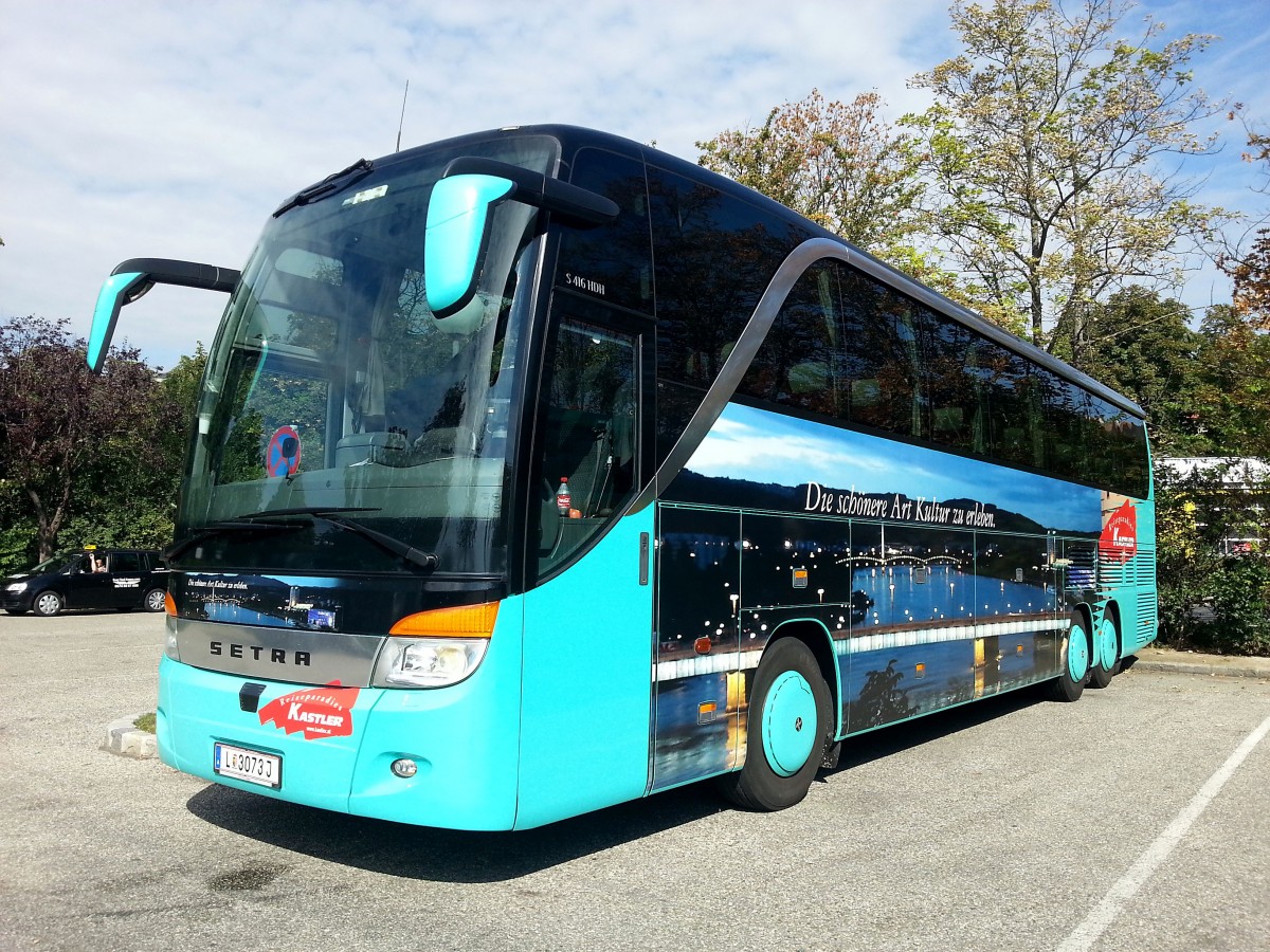 Setra 416 HDH von Kastler Busreisen aus �sterreich am 29.August 2014 in Krems gesehen.