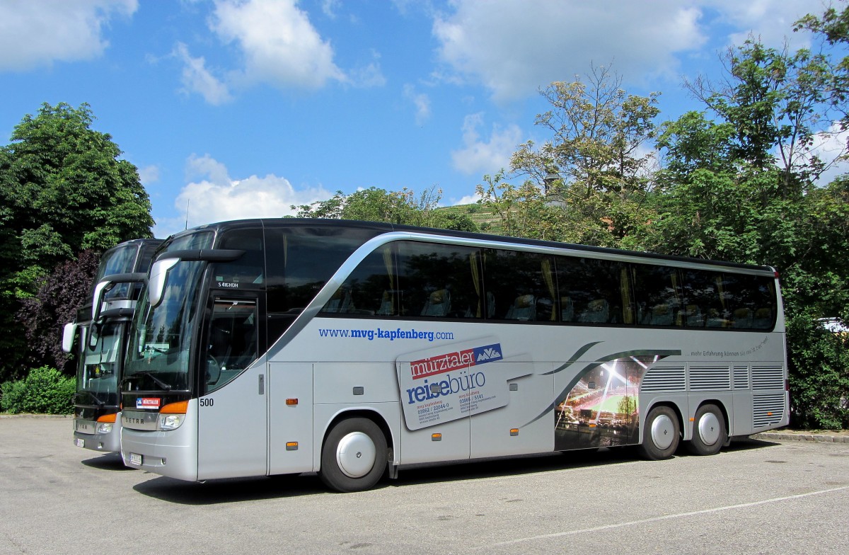 Setra 416 HDH von MVG Kapfenberg/�sterreich,im Juni 2015 in Krems gesehen.