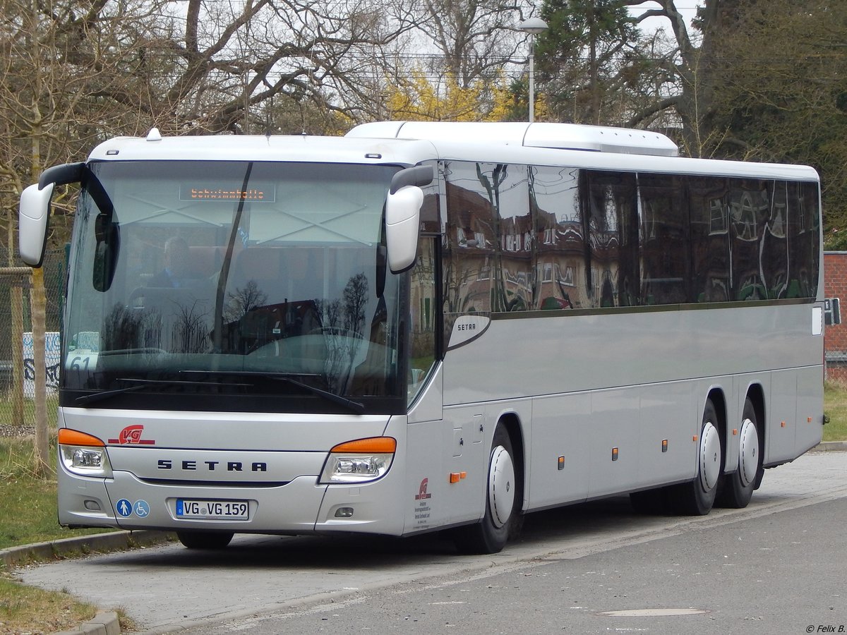 Setra 419 UL der Anklamer Verkehrsgesellschaft mbH in Greifswald.