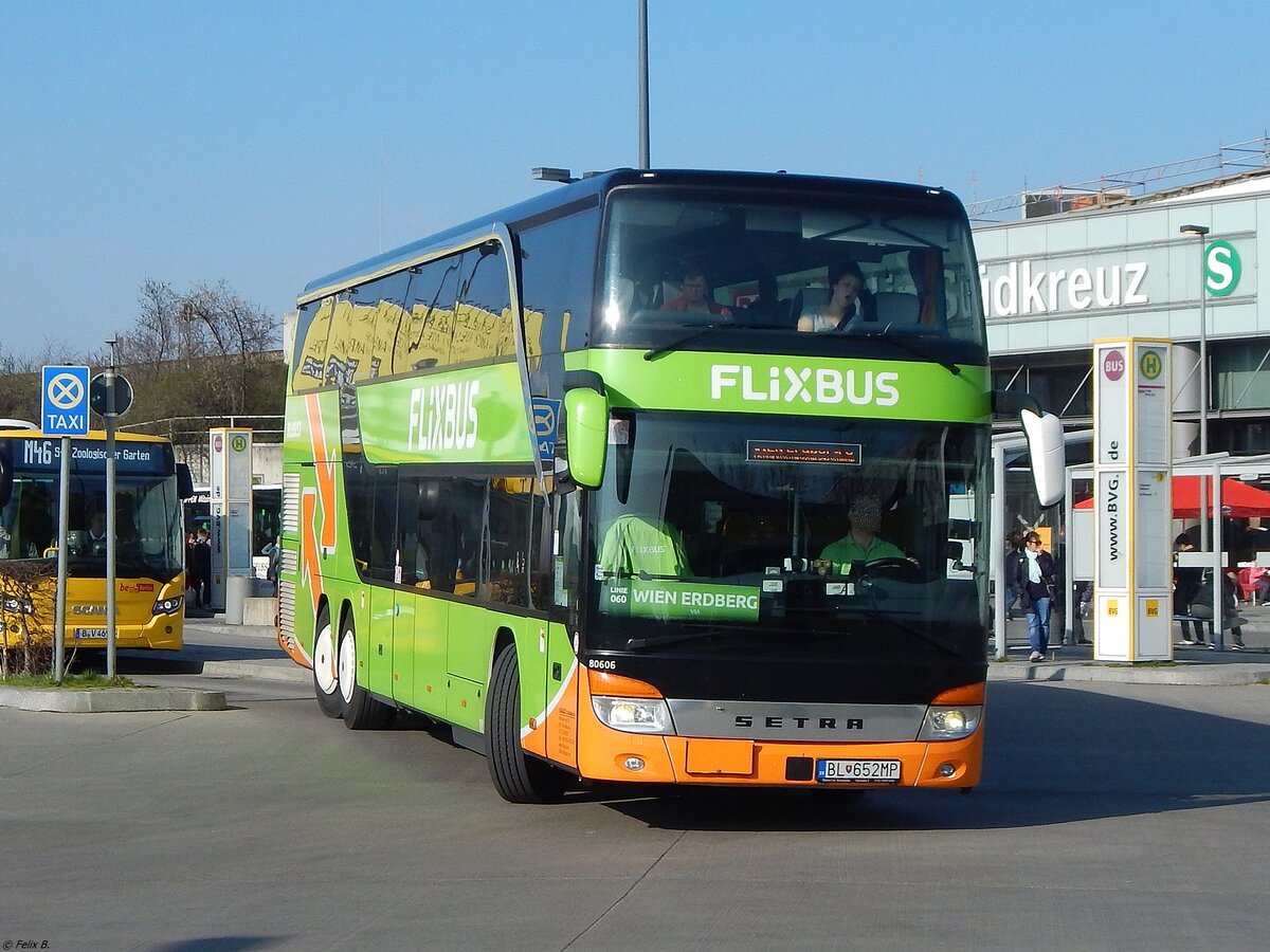 Setra 431 DT von Flixbus/Blaguss aus der Slowakei in Berlin.