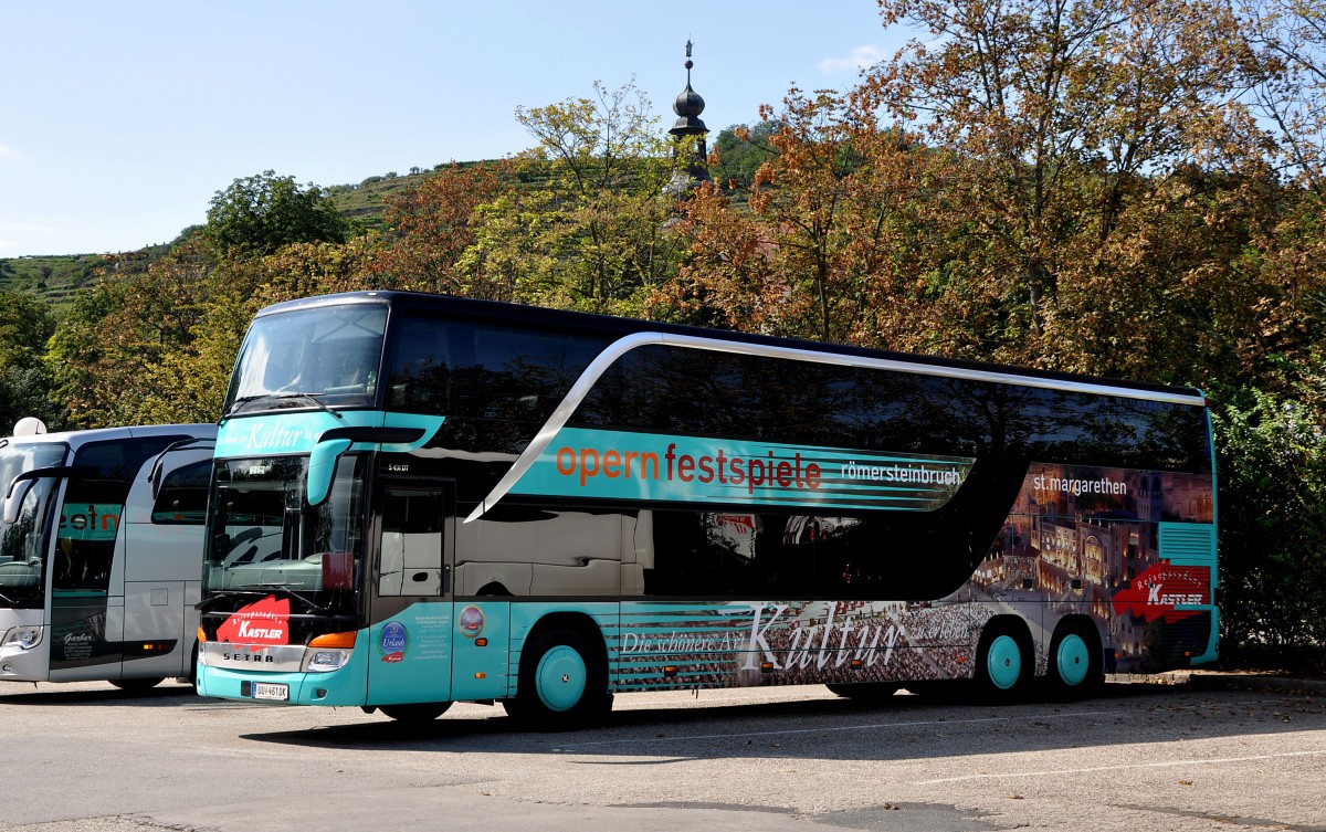 Setra 431 DT von KASTLER Busreisen aus Ober�sterreich am 24.August 2014 in Krems.
