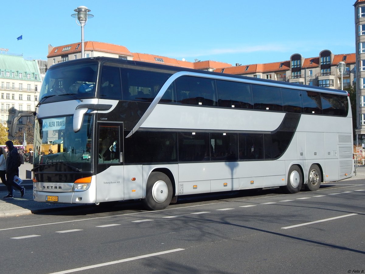 Setra 431 DT von Todbjerg Busser aus Dänemark in Berlin.