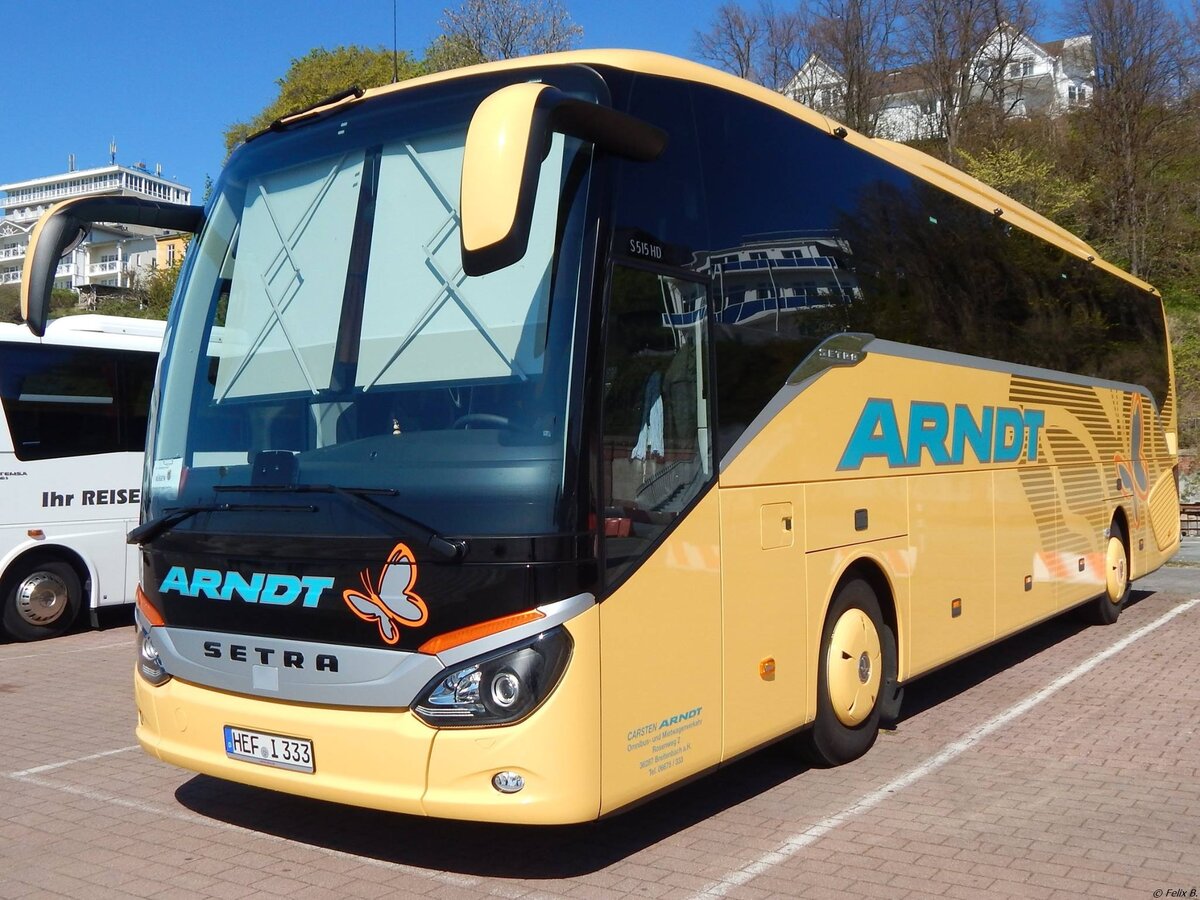 Setra 515 HD von Arndt aus Deutschland im Stadthafen Sassnitz.