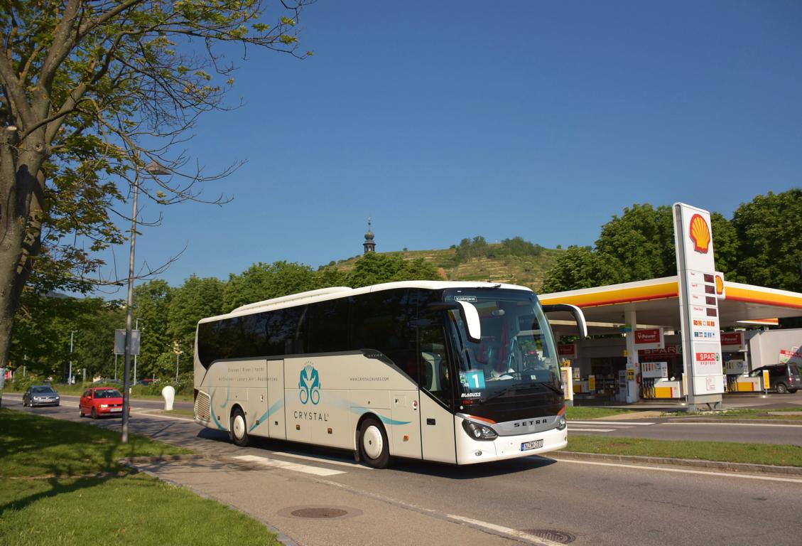 Setra 515 HD von Blaguss  Reisen aus Ungarn im Mai 2018 in Krems.