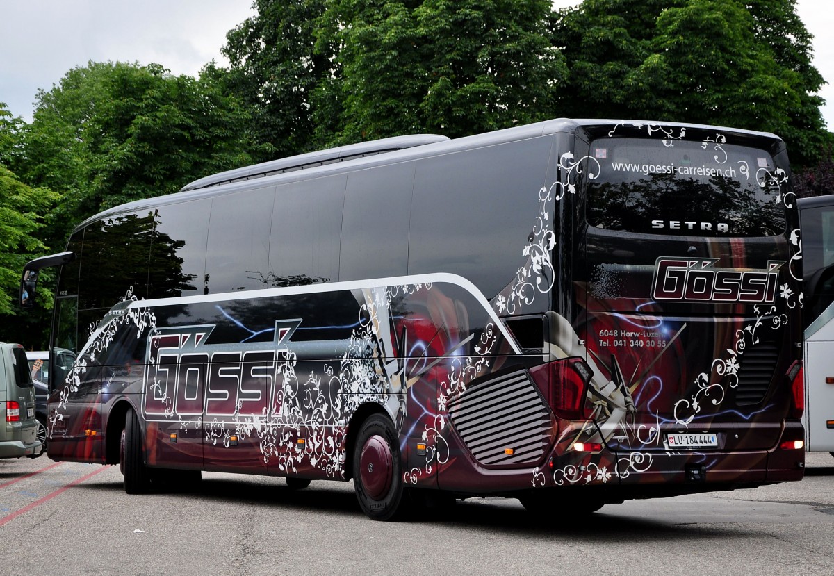 Setra 515 HD von G�ssi Reisen aus der Schweiz im Juni 2015 in Krems gesehen.