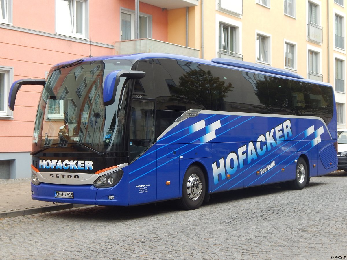 Setra 515 HD von Hofacker aus Deutschland in Neubrandenburg.