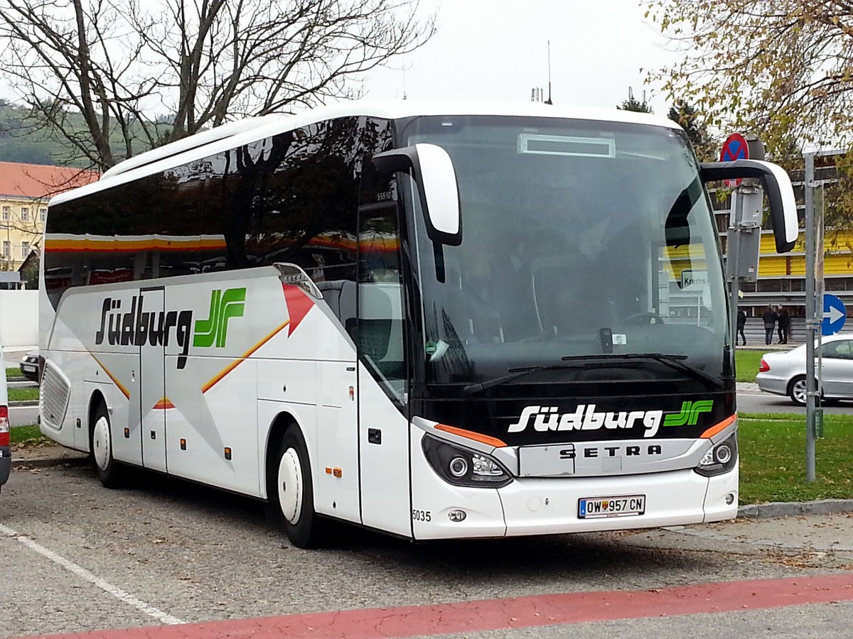 Setra 515 HD von S�dburg Reisen aus �sterreich am 10.10.2014 in Krems.