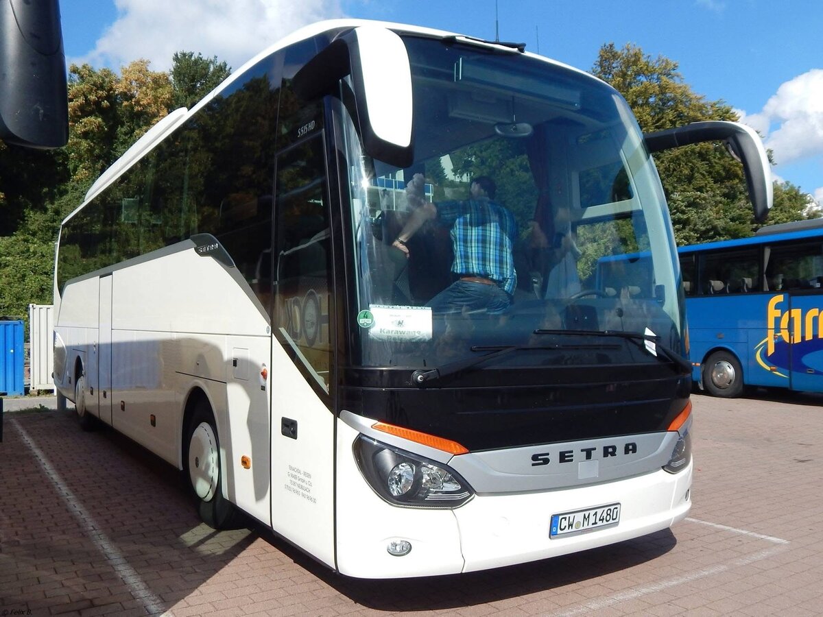 Setra 515 HD von Teinachtal-Reisen aus Deutschland im Stadthafen Sassnitz.