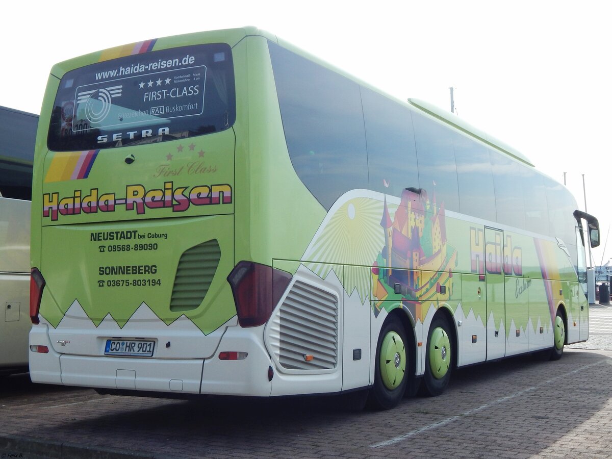 Setra 516 HD von Haida-Reisen aus Deutschland im Stadthafen Sassnitz.