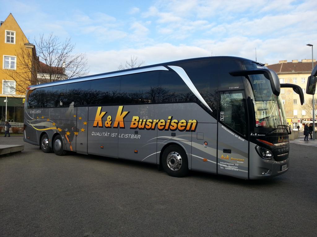 Setra 517 HDH von K & K Busreisen aus �sterreich 01/2018 in Wien gesehen.