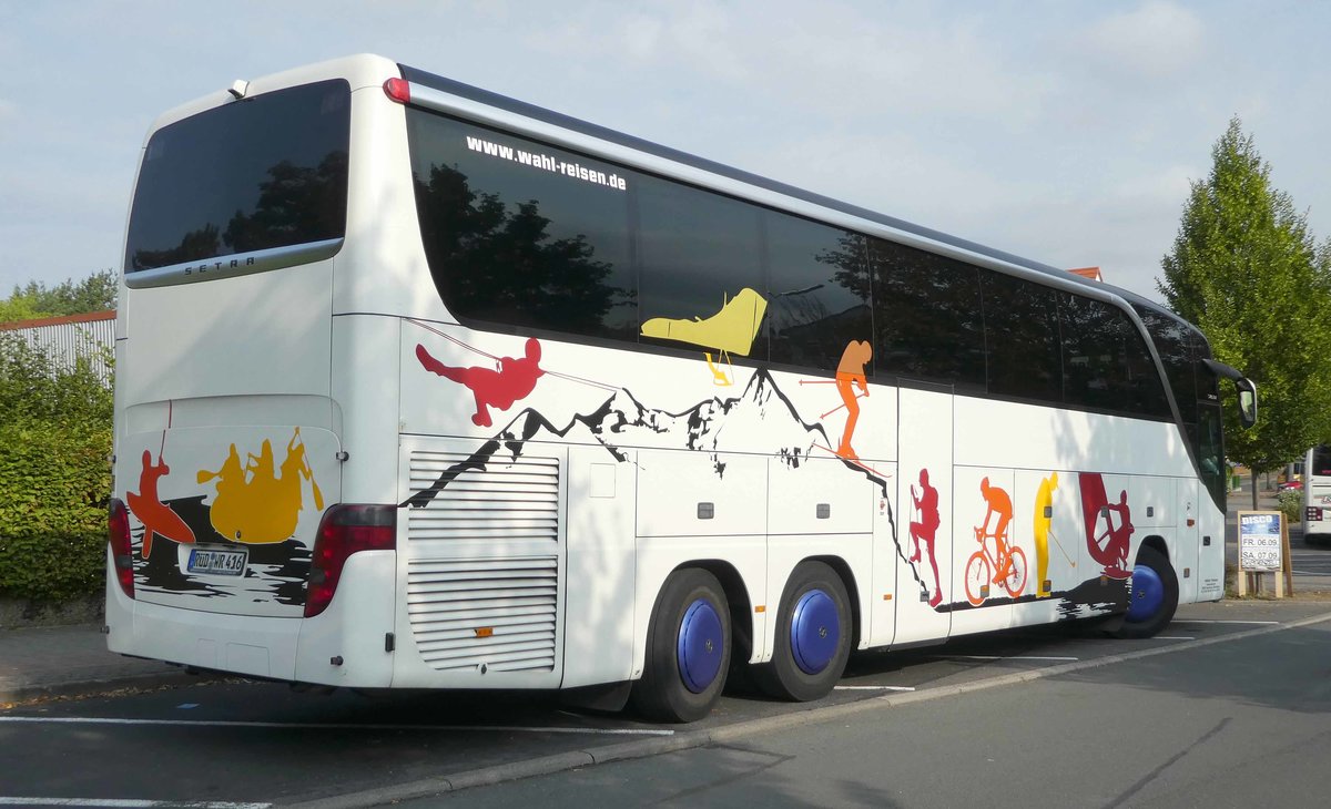 Setra S 416 HDH von WAHL-Reisen steht im September 2019 in H�nfeld