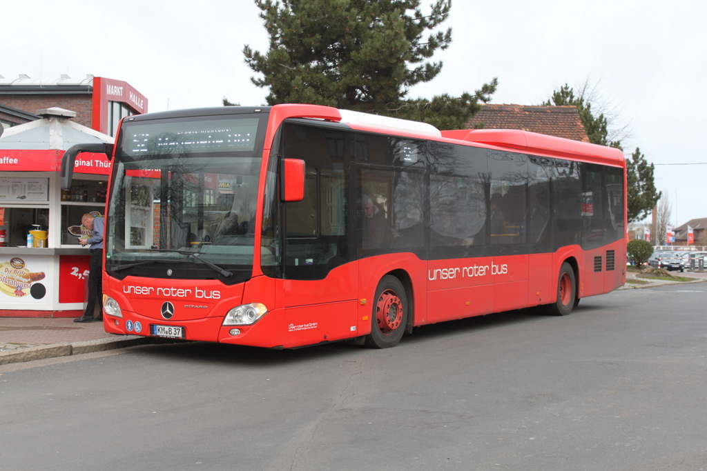 SEV Bus von Warnem�nde nach Rostock-Marienehe am 16.03.2019 in Warnem�nde.