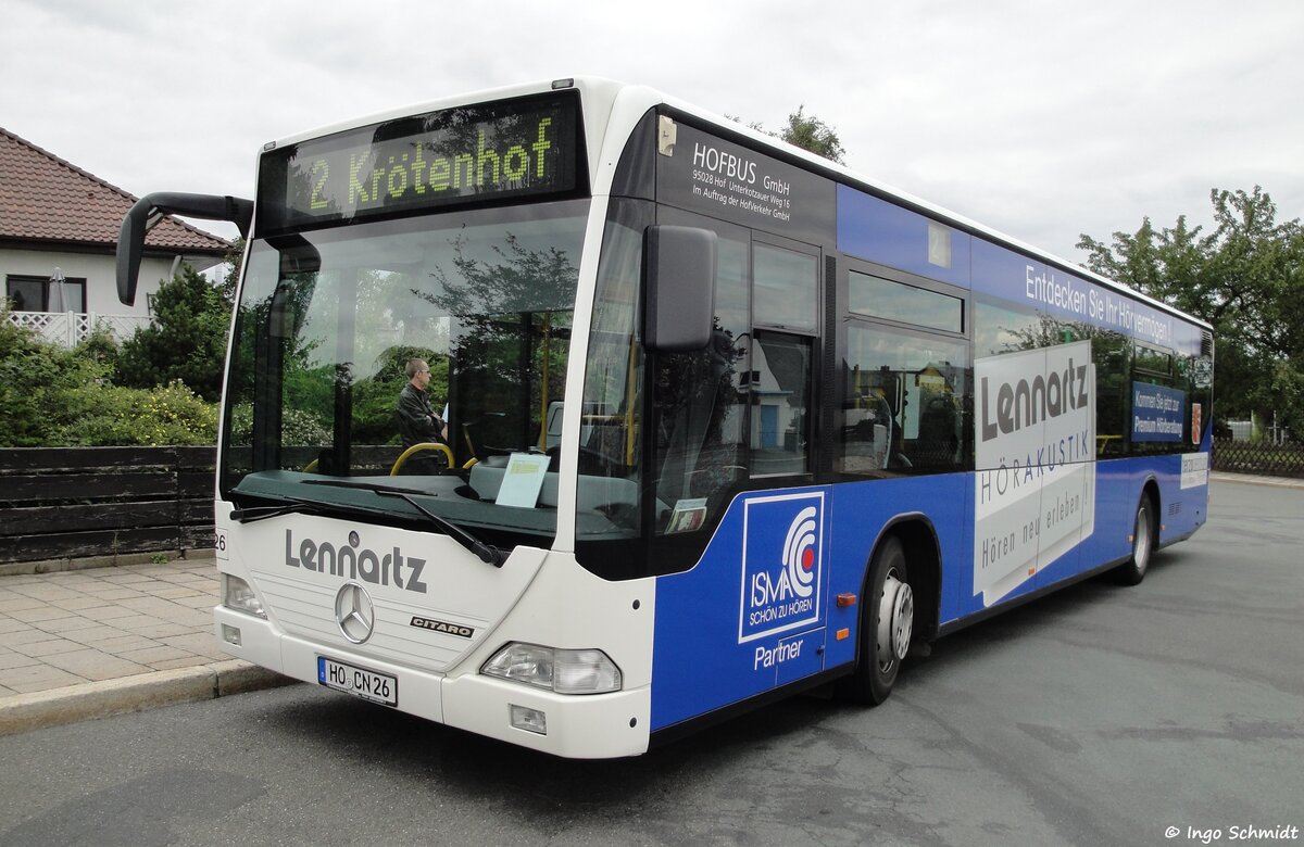 Stadtwerke Hof | HofBus | Nr. 26 | HO-CN 26 | Mercedes-Benz Citaro | 22.07.2012 in Hof