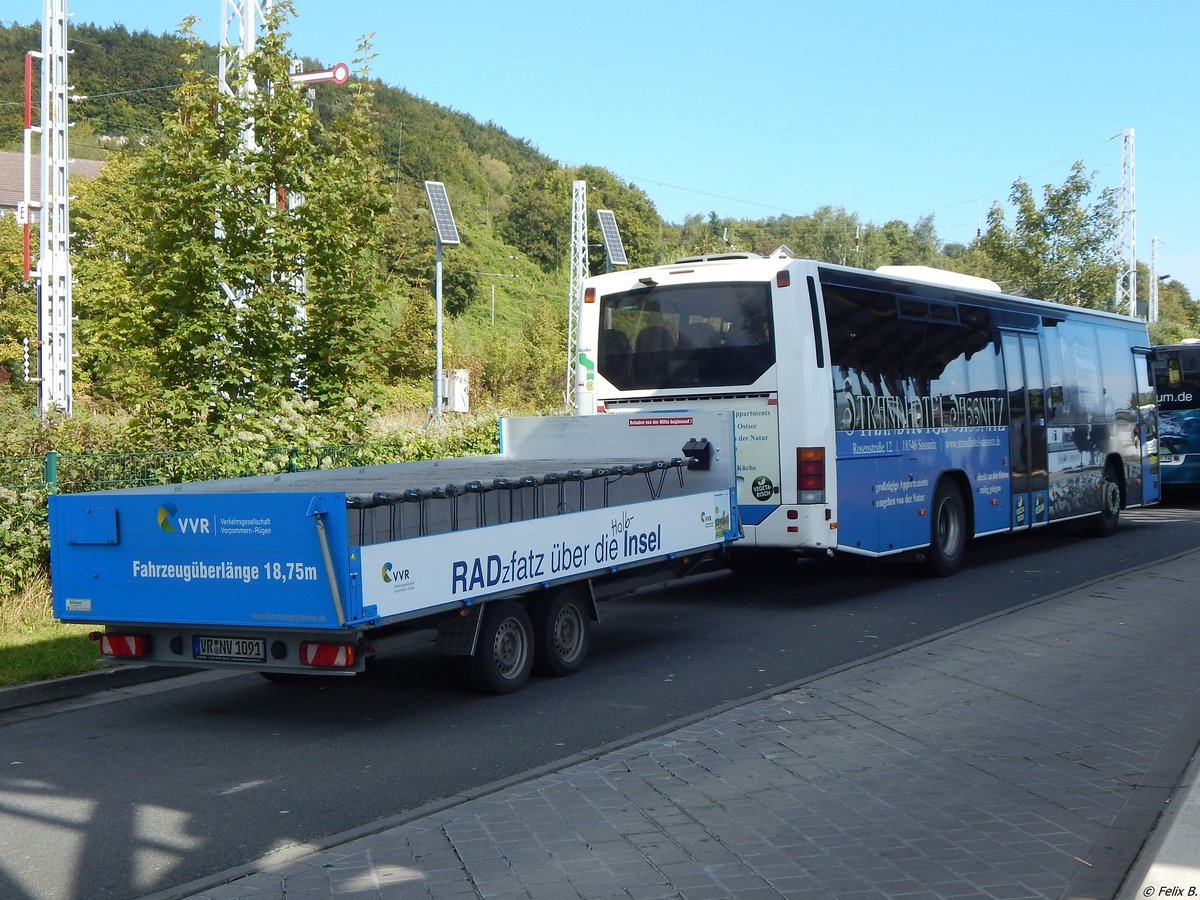 Volvo 8700 der VVR mit Fahrradanhänger in Sassnitz.