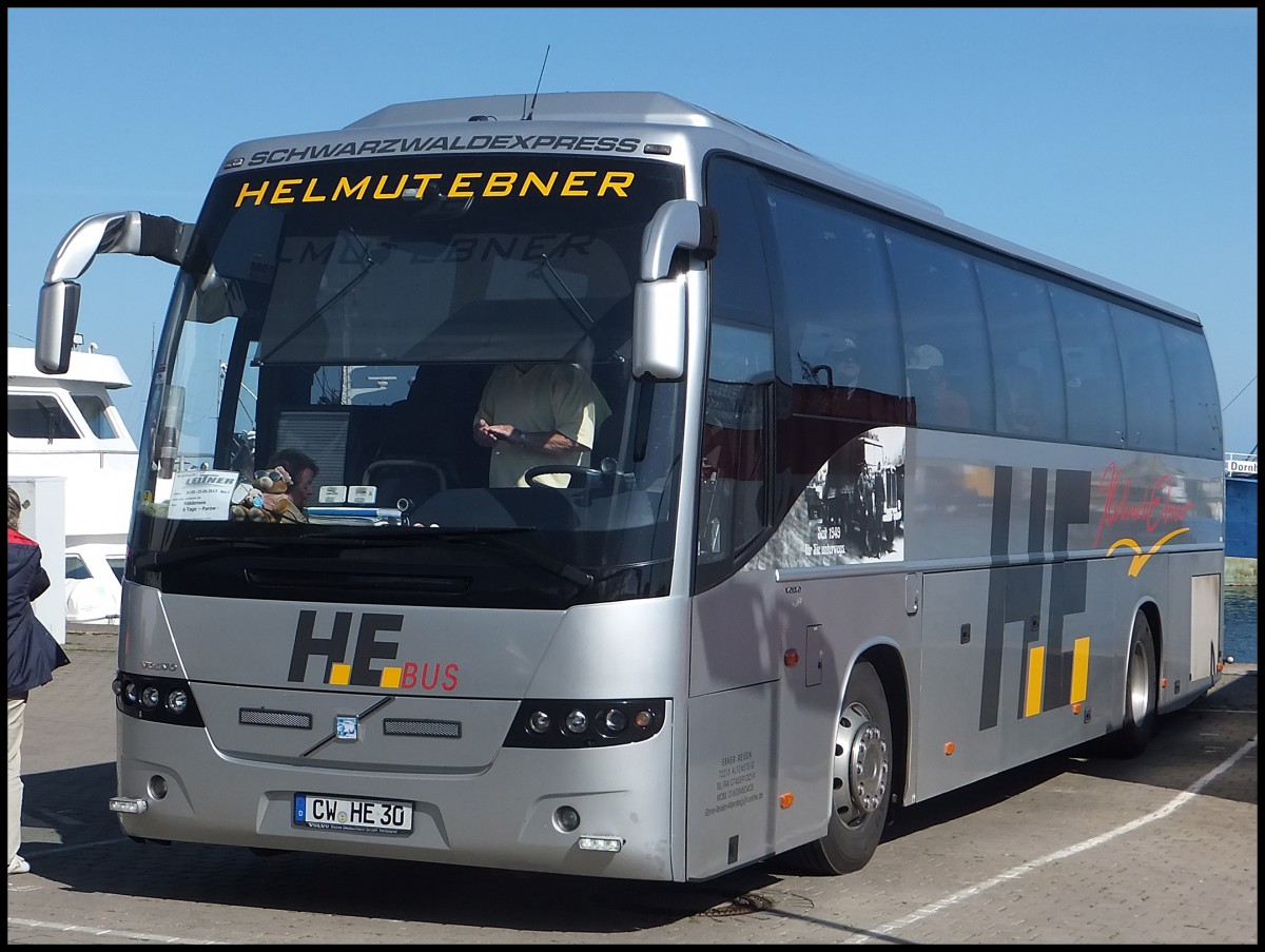 Volvo 9700 von Helmut Ebner aus Deutschland im Stadthafen Sassnitz.