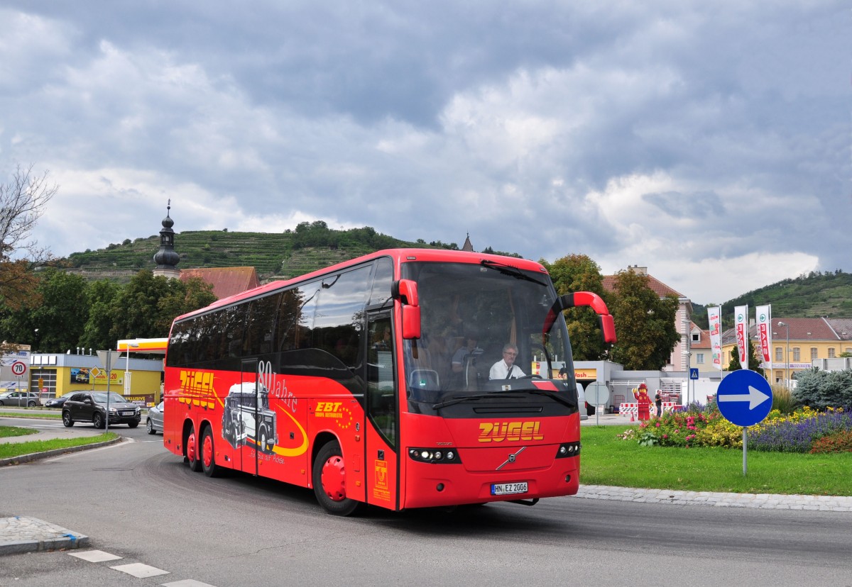 VOLVO 9700 von Z�gel Reisen aus der BRD am 29.August 2014 in Krems gesehen.