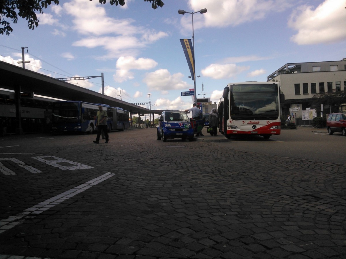 VZO-Mercedes Citaro NR.108 und NR.119 * Atzm�nnig * Baujahr 2008 am Bahnhof Wetzikon am 17.8.13. 