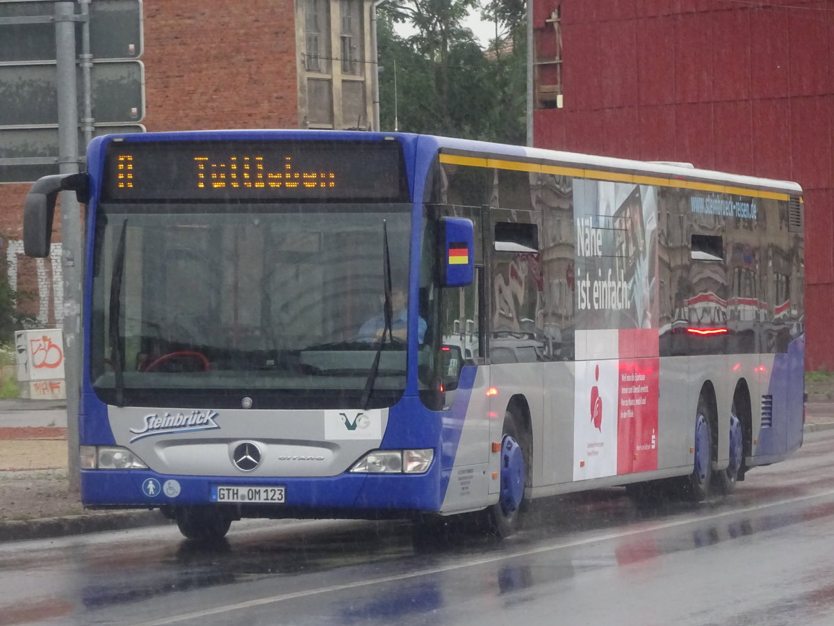Wagen 123 von Steinbr�ck, ein Citaro Facelift L, ist am 12.07.17 auf der Linie A unterwegs.