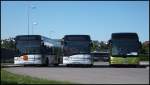 Zwei mal Solaris Urbino 12 der RPNV und MAN Lion's City Hybrid aus M�nchen in Bergen.
