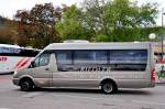 Kleinbus Mercedes Benz Sprinter von Riedler Reisen aus �sterreich am 16.August 2014 in Krems gesehen.
