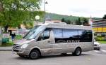 Kleinbus Mercedes Benz Sprinter von Riedler Reisen aus �sterreich am 16.August 2014 in Krems gesehen.