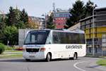 Mercedes O 818 von Gansberger Reisen aus Nieder�sterreich im Juni 2015 in Krems gesehen.