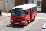 Toyota Kleinbus der Fa. Thomas Garage steht am 15.5.2014 am F�hrhafen Mgarr der Insel Gozo des Staates Malta.