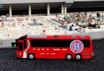Mannschaftsbus von Bayern M�nchen vor der Allianz Arena im Legoland G�nzburg,7.8.2013.