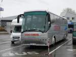 Reisebus der Firma  Udo DIEHL  steht auf dem Parkplatz des Technikmuseums in Sinsheim, M�rz 2010