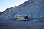 Marcopolo Mercedes Linienbus auf der Route Nr.1 in der Baja California Sur in Mexico gesehen,März 2016
