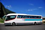 MERCEDES IRIZAR Reisebus im Norden von Madeira gesehen.