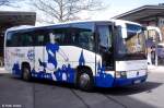 Mercedes O 404 Mannschaftsbus vom Nordh�user Fu�ball-Verein, fotografiert auf dem Bahnhofsvorplatz in Nordhausen am 28.04.2012