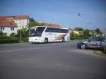 Mercedes Tourismo von dem Reiseb�ro M�ller aus Deutschland in Sassnitz.