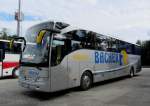 Mercedes Benz Tourismo von Bacher Reisen aus �sterreich am 15.August 2014 in Krems gesehen.