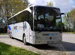 MB Tourismo von KOHORST-Reisen steht auf einem Parkplatz in Busdorf im Mai 2019