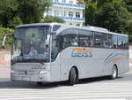 Mercedes Tourismo von Geiss Reisen aus Deutschland im Stadthafen Sassnitz.
