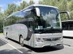 Mercedes Tourismo von W�rlitz Tourist aus Deutschland in Plau am See.